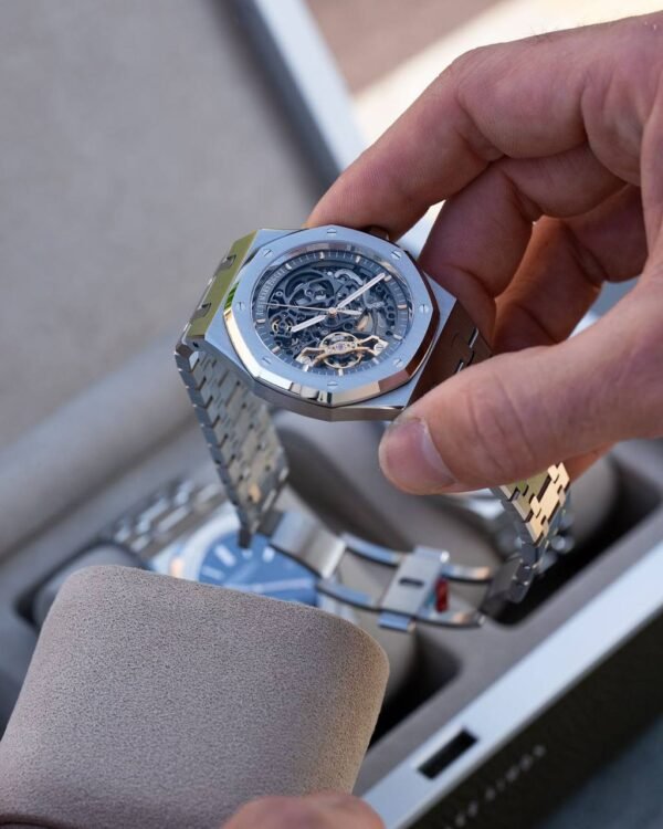 ⁦Audemars Piguet Royal Oak Double Balance Wheel 15407ST.OO.1220ST.01-mirror⁩ - الصورة ⁦4⁩