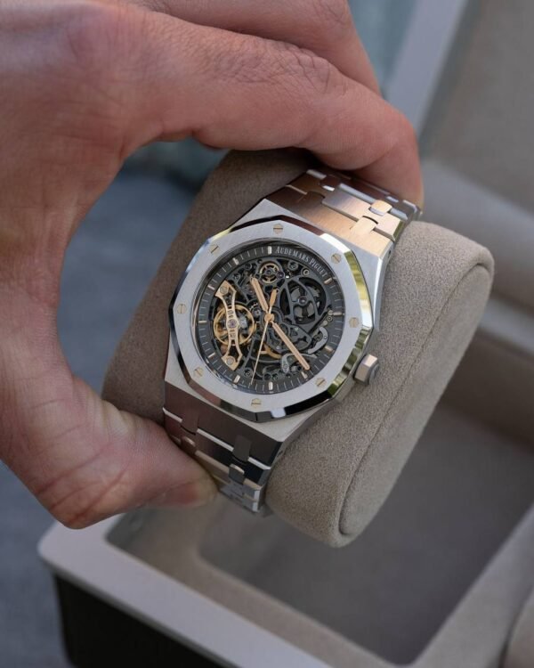 ⁦Audemars Piguet Royal Oak Double Balance Wheel 15407ST.OO.1220ST.01-mirror⁩ - الصورة ⁦3⁩