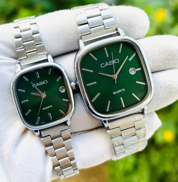 ⁦casio Couple Watches Quartz Classic Black Watch For Men & Women Full Black watch for couples⁩ - الصورة ⁦4⁩