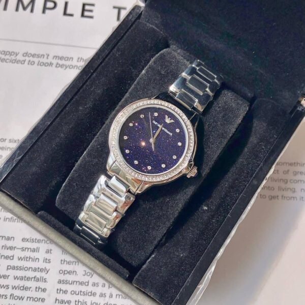 ⁦Emporio Armani Ladies Mia Watch | 32mm | Silver Sunray | AR11630-ORIGINAL⁩ - الصورة ⁦6⁩