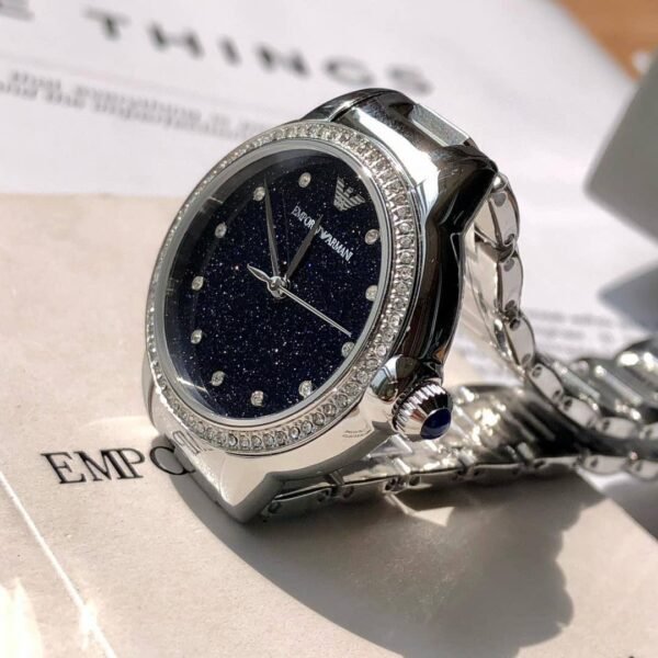 ⁦Emporio Armani Ladies Mia Watch | 32mm | Silver Sunray | AR11630-ORIGINAL⁩ - الصورة ⁦4⁩