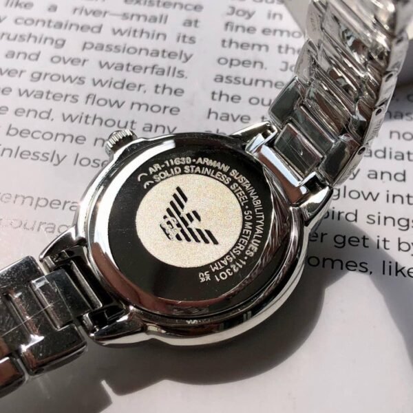 ⁦Emporio Armani Ladies Mia Watch | 32mm | Silver Sunray | AR11630-ORIGINAL⁩ - الصورة ⁦7⁩