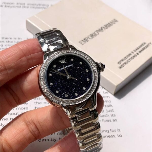 ⁦Emporio Armani Ladies Mia Watch | 32mm | Silver Sunray | AR11630-ORIGINAL⁩ - الصورة ⁦3⁩
