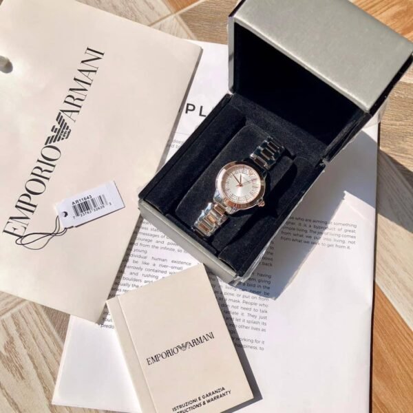 ⁦Emporio Armani Ladies Mia Watch | 32mm | Silver Sunray | AR11643-original⁩ - الصورة ⁦8⁩