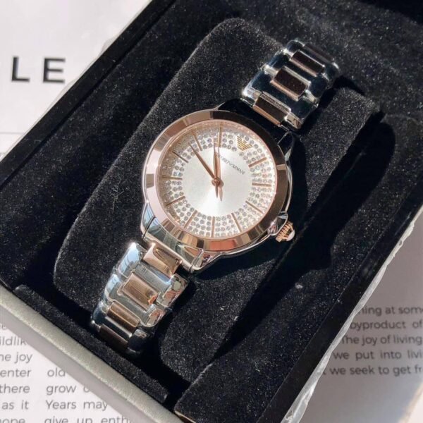 ⁦Emporio Armani Ladies Mia Watch | 32mm | Silver Sunray | AR11643-original⁩ - الصورة ⁦7⁩