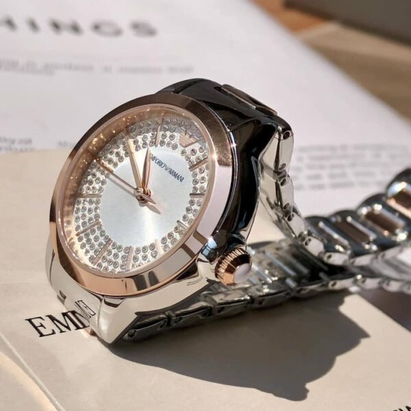 ⁦Emporio Armani Ladies Mia Watch | 32mm | Silver Sunray | AR11643-original⁩ - الصورة ⁦3⁩