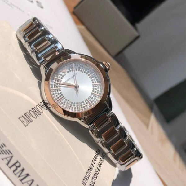 ⁦Emporio Armani Ladies Mia Watch | 32mm | Silver Sunray | AR11643-original⁩ - الصورة ⁦2⁩