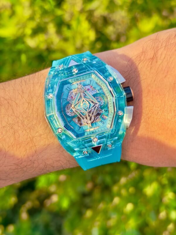 ⁦Hublot Spirit Of Big Bang Sang Bleu Blue Ceramic 42mm-mirror⁩ - الصورة ⁦4⁩