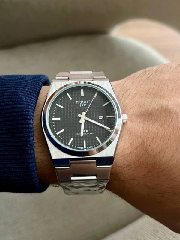 ⁦Tissot Mens PRX Black Dial Watch - T1374071105100-mirror⁩ - الصورة ⁦5⁩